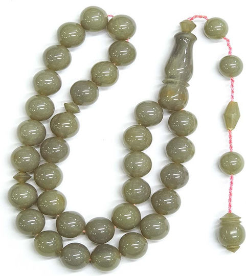 Roloi Komboloi Mastic Worry Beads Gray 35cm