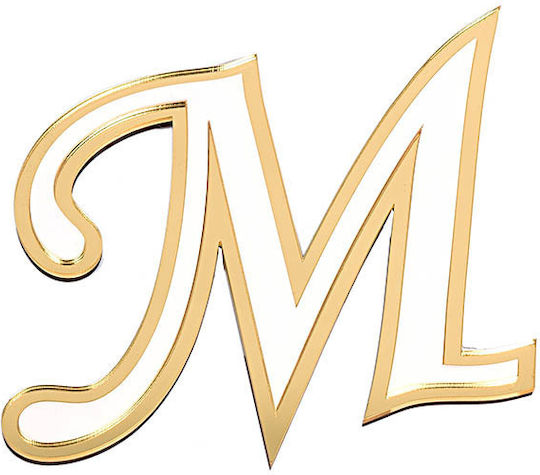 Decorative Double Monogram Plexiglass with Wooden Reinforcement 15cm Ppw/84001 Kaliso Kls-ppw-84001
