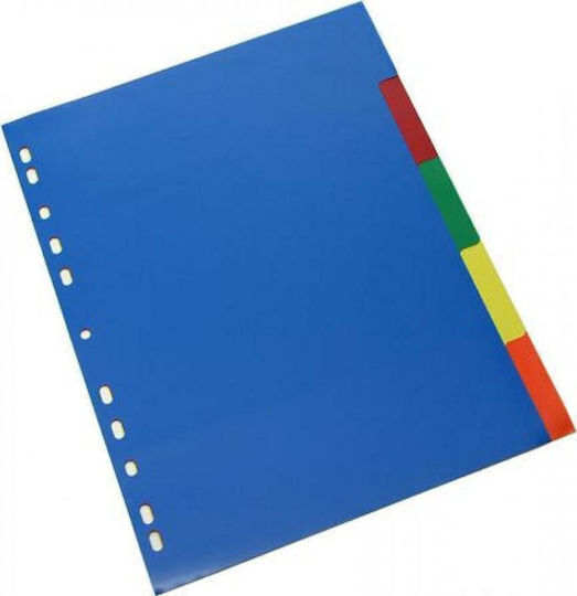 Метрон пластмасови разделители за документи A4 с отвори 5 бр