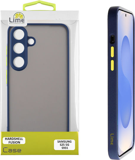 Lime Hardshell Fusion Full Camera Protection Back Cover Silicon Albastru (Galaxy S25)