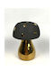 Decorative Ceramic Mushroom Gold Black 23cm