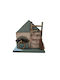 Holzhaus Hellblau Ecru 13cm "Kallisti"