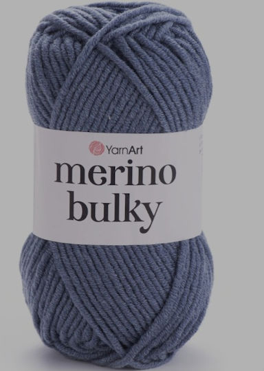 Yarnart Merino Bulky 100gr Col 3864 Γκρι Ελεφαντι 25% Wool 75% Acrylic