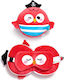 Puckator Travel Pillow Travel Set Pillow and Mask for Kids Red