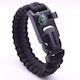 5 1 Survival Kit Bracelet with Whistle and Sparkler Black