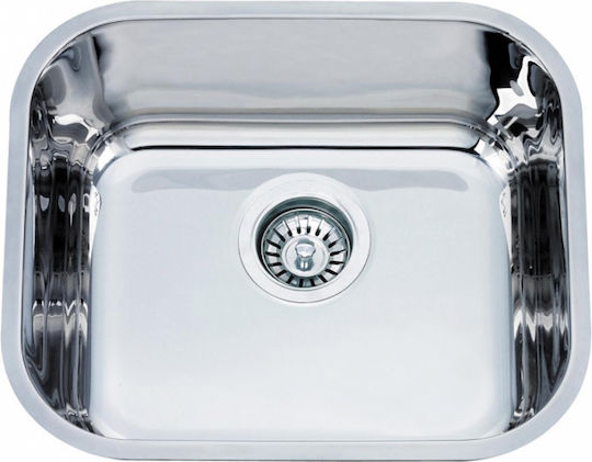 Inter Ceramic Drop-In Кухненски Мивка Inox Дължина 40xШирина 34см Сребрист