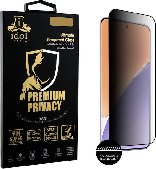 Idol 1991 3D 0.25mm Full Glue Privacy Tempered Glass Black (Xiaomi 15)
