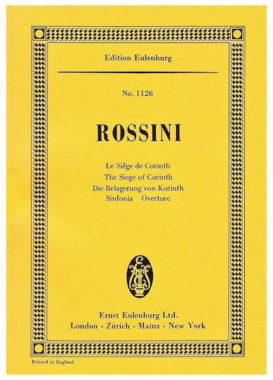 Rossini Siege Corinth Overture Pocket Score