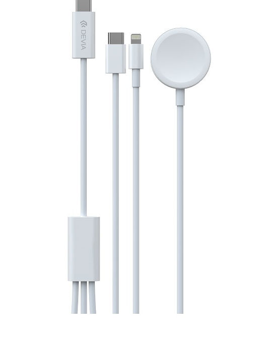Devia 3in1 Smart Ea520 Wearable Charger Apple Watch Whiteς