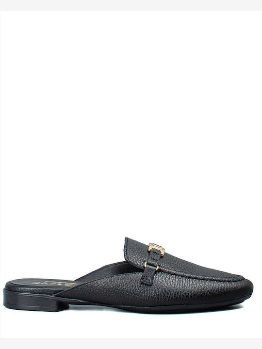 Mules mit Absatz in Schwarz Farbe
