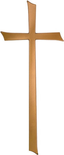 Aluminium-Gedenkkreuz ohne Kruzifix Bronze Matt Maße 35 x 20 cm