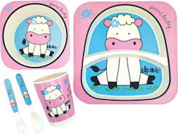 Bamboo Baby- und Kinder-Essgeschirr Set aus Bamboo 4 Stück