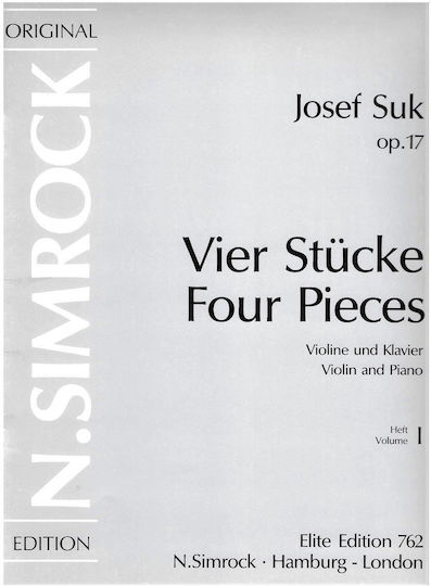 Suk Four Pieces Opus 17 Vol.1