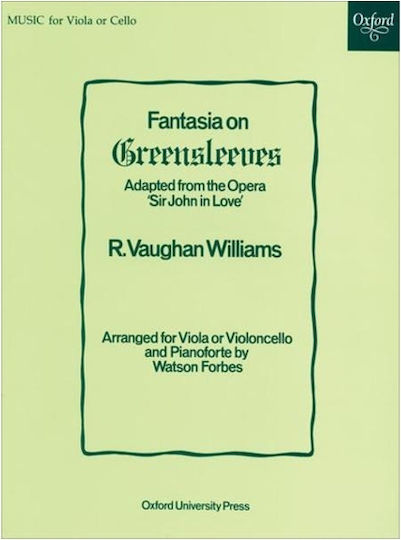 Oxford University Press Williams Fantasia On Greensleeves Viola Book
