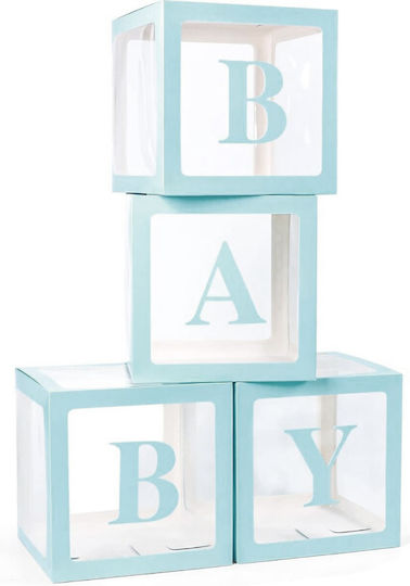 Baby Balloon Box Γαλάζιο 30 X 30 Εκατοστά