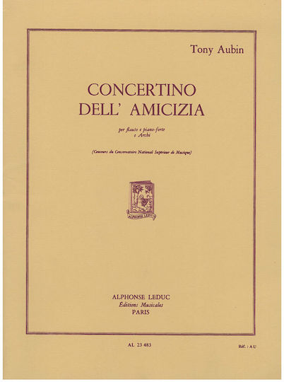 Aubin Concertino Dell'amicizia Per Flauto & Piano