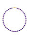 K14 Goldkette mit Amethystverschluss und Lachskorallen F126041a