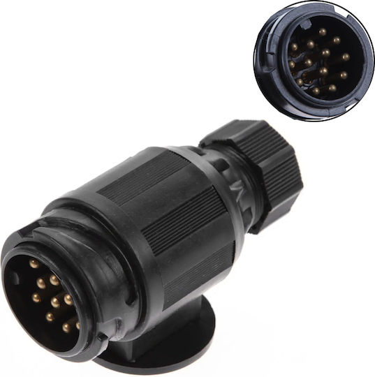 Adaptor Priză Cârlig Remorcare 12v 13 Pini Negru