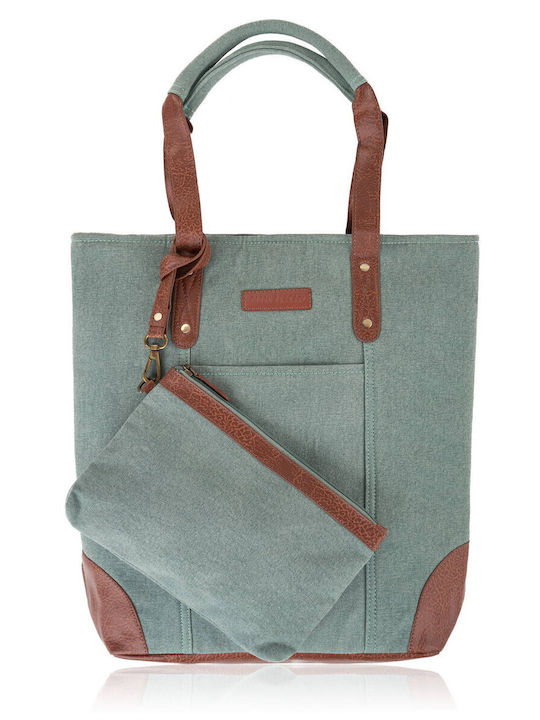 Paolo Peruzzi Γυναικεία Τσάντα Shopper Ώμου Γκρι