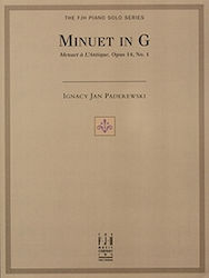 Padarewski Menuet In G Op.14 N 1