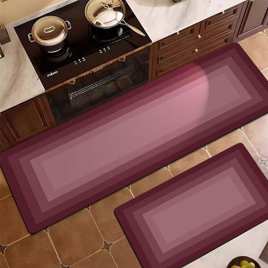 SpitiBazaar Kitchen Mat Runner Waterproof with Anti-slip Underlay Bordeaux 180x60εκ.