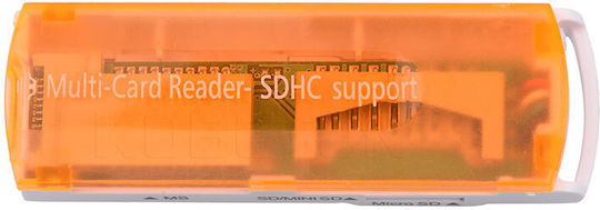 Card Reader USB 2.0 για SD Πορτοκαλί