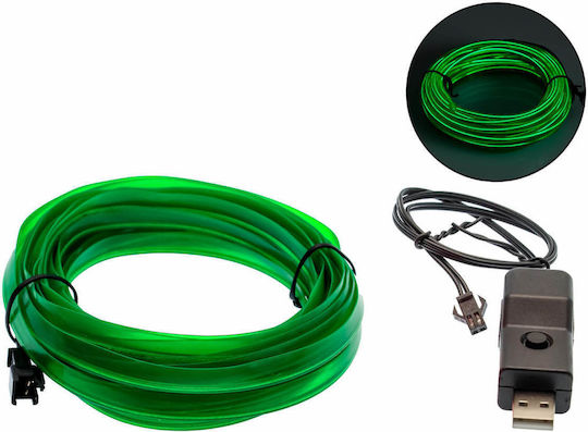 Bandă LED X-Wheat USB 5V Verde Lumină 5m cu Sursă de alimentare