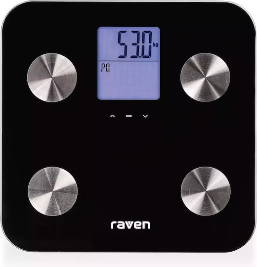 Raven Ew006x Digital Badezimmerwaage in Schwarz Farbe