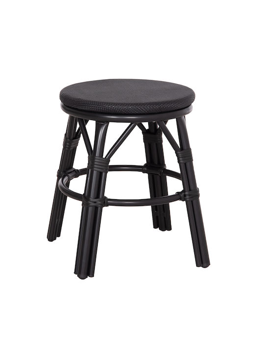Garden Stool Outdoor Aluminum Chino Black 36x36...
