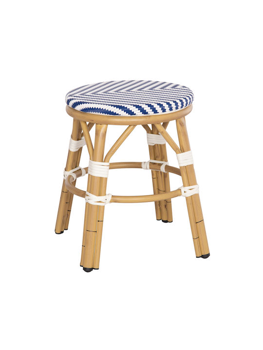 Garden Stool Outdoor Aluminum Chino White-Blue ...