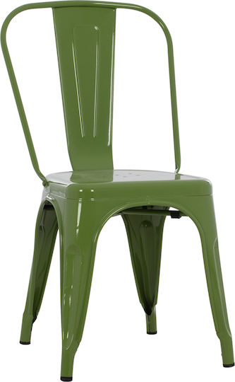 Melita-pro Καρέκλα Τραπεζαρίας Μεταλλική Light Olive Green 44x47x84.5εκ.
