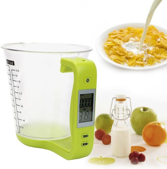 Ψηφιακή Ζυγαριά Κουζίνας με Κανάτα έως 1kg Πράσινη