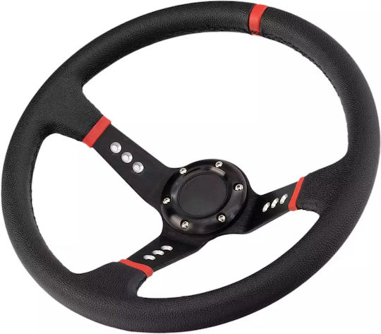 Autolenkrad Leder Rot/Rot