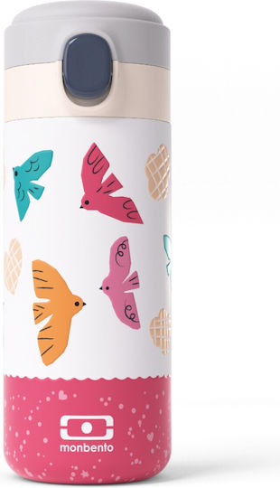 Monbento Mb Pop Παιδικό Παγούρι Ανοξείδωτο Non Spill Ροζ 360ml (Διάφορα Σχέδια/Χρώματα)