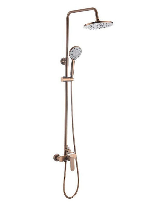 Inter Ceramic Duschsäule ohne Armatur Rose Gold