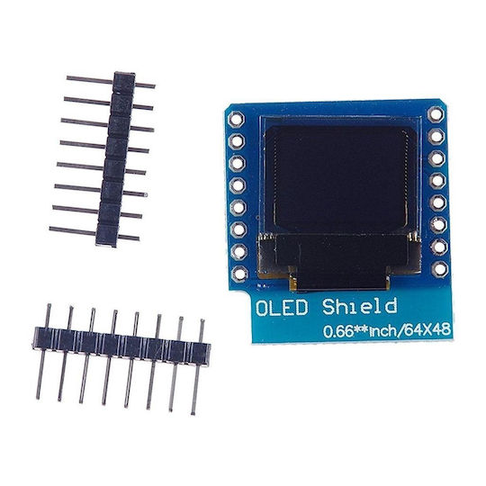 0.66 Inch Oled D1 Mini Oled Shield I2c/iic 64x48 Pixels 3.3v
