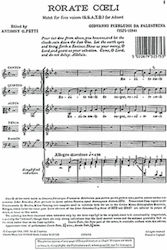 Palestrina Rorate Coeli Palestrina Rorate Coeli