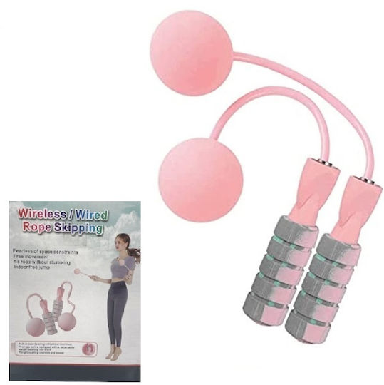 Springseil Fitness mit Gewicht 3m Rosa