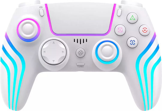 FR-TEC FT0043 Ασύρματο Gamepad για Android / PC / PS4 / Switch / iOS Λευκό