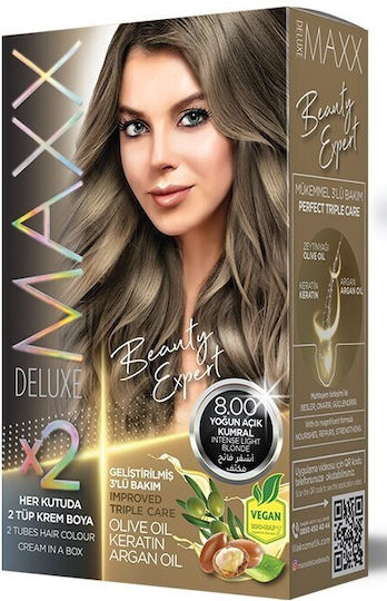 Maxx Deluxe Vopsea De Păr 8.00 Blond Deschis Intens