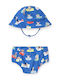 Mayoral Puppy Vacation Kinder Badeanzug Schwimmwindel mit Hut Blue