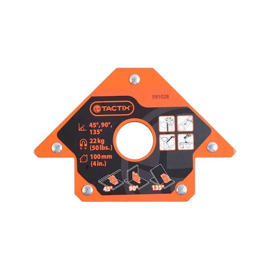 Tactix 12.5cm Γωνία Συγκόλλησης Μαγνητική Ικανότητα 33kg 591029