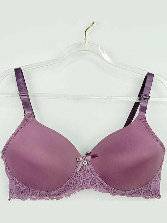Hana Push Up Bra without Underwire Purple