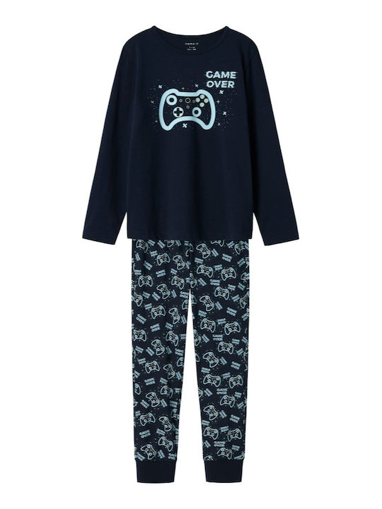 Name It Kids' Pajamas Winter Cotton Sapphire Game