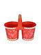 Red Double Planter