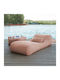 Πουφ Ξαπλώστρα Αδιάβροχη Luxury Anabel Ροζ 190x70x60cm