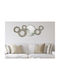 Mauro F Wall Mirror Oval with Silver Metallic Frame 106x48cm 1pcs