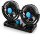 Doppellüfter für Autos, unabhängige Rotation 360° 12V XW-53 Schwarz-Blau