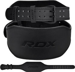 Rdx 15cm 6'' Leather Gym Belt Black Xxl
