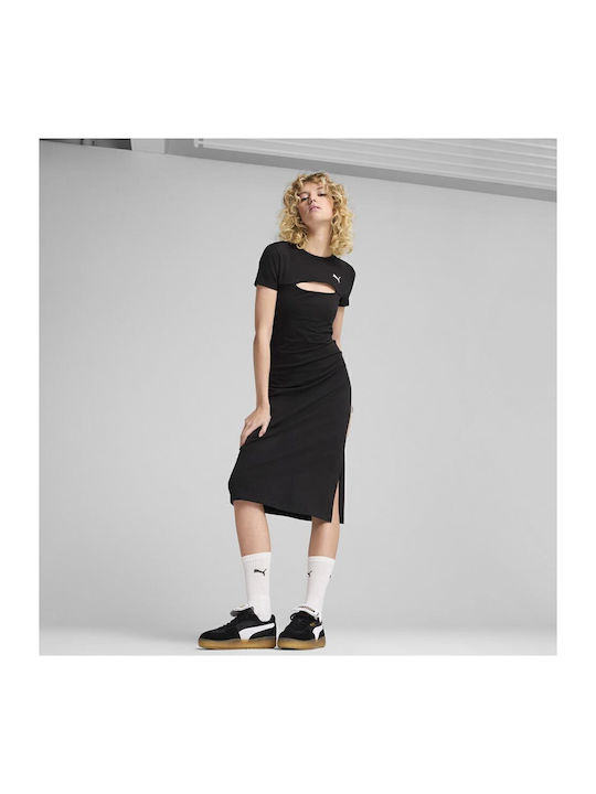 PUMA Midi Athletic Dress Short Sleeve Black 629769-01 | Skroutz.mt